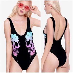 BNWOT - Midnight Hour “Candy Skull” one piece swimsuit 👙